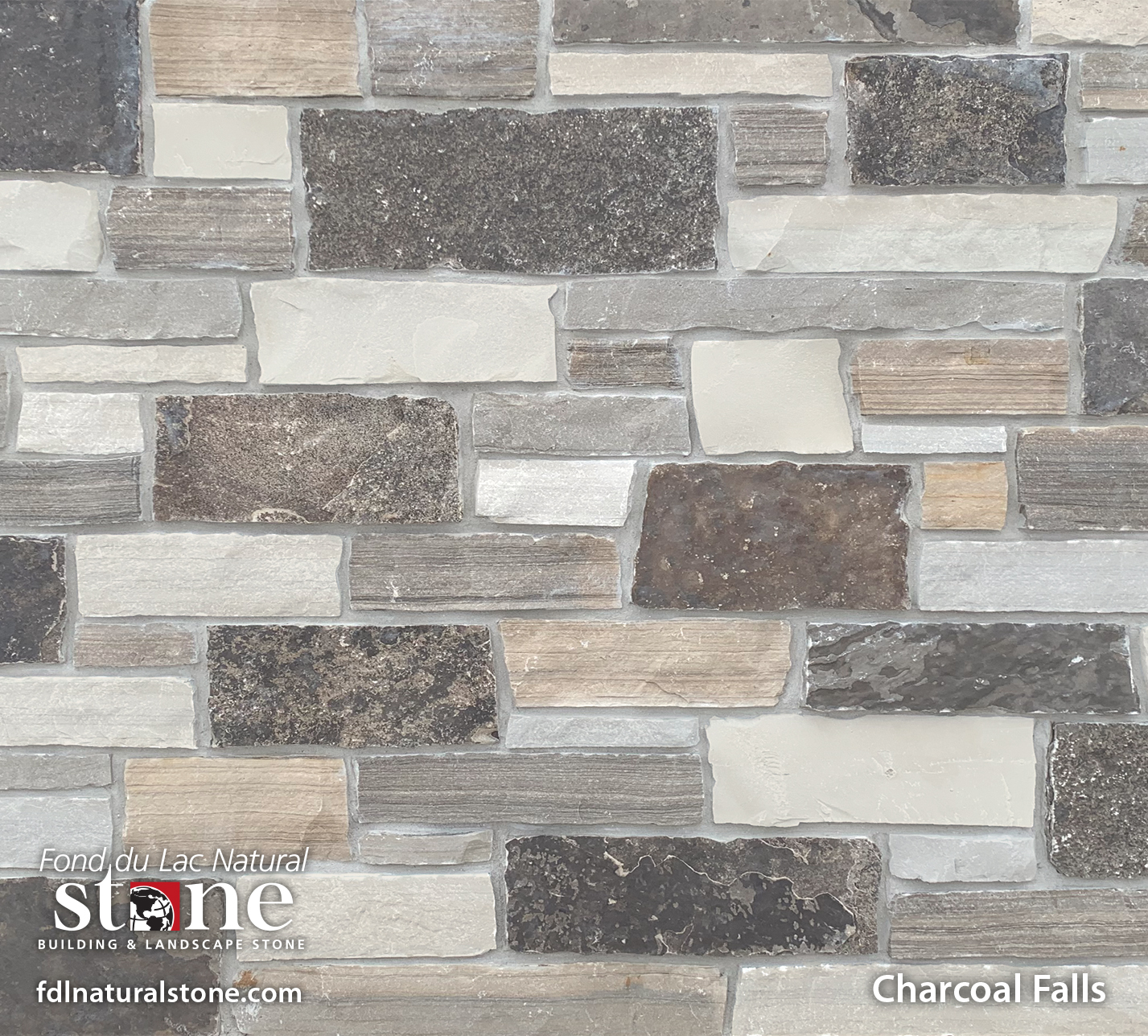 Charcoal Falls™ - Fond du Lac Natural Stone