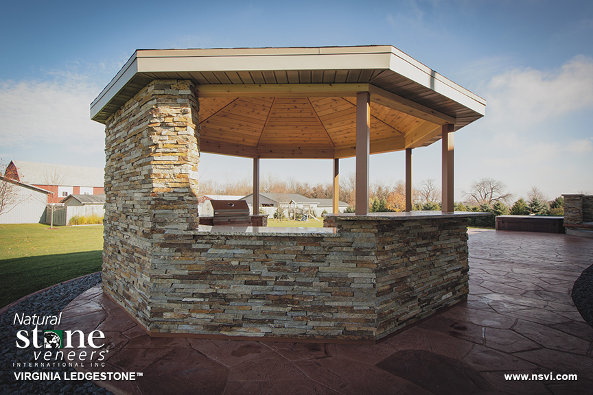 Virginia Ledgestone™ Gazebo Fond du Lac Natural Stone