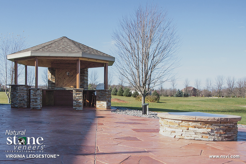Virginia Ledgestone™ Gazebo Fond du Lac Natural Stone