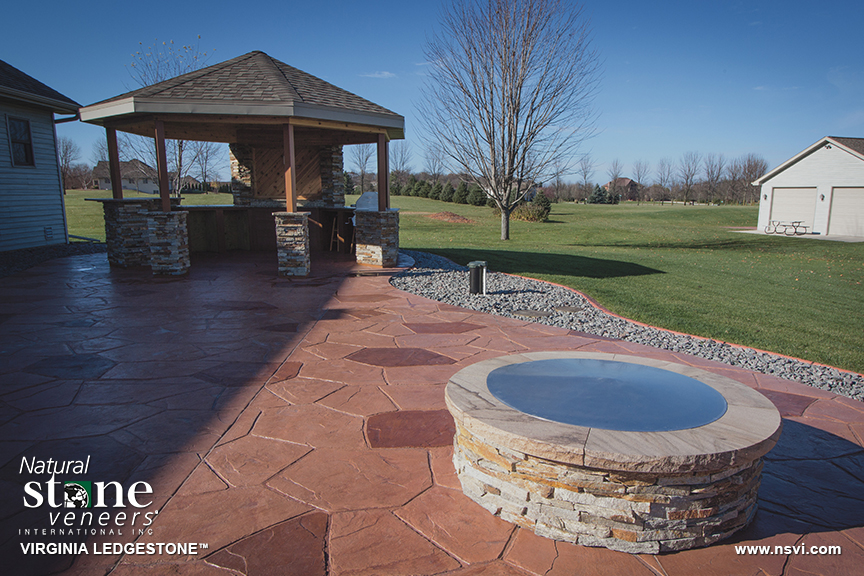 Virginia Ledgestone™ Gazebo Fond du Lac Natural Stone