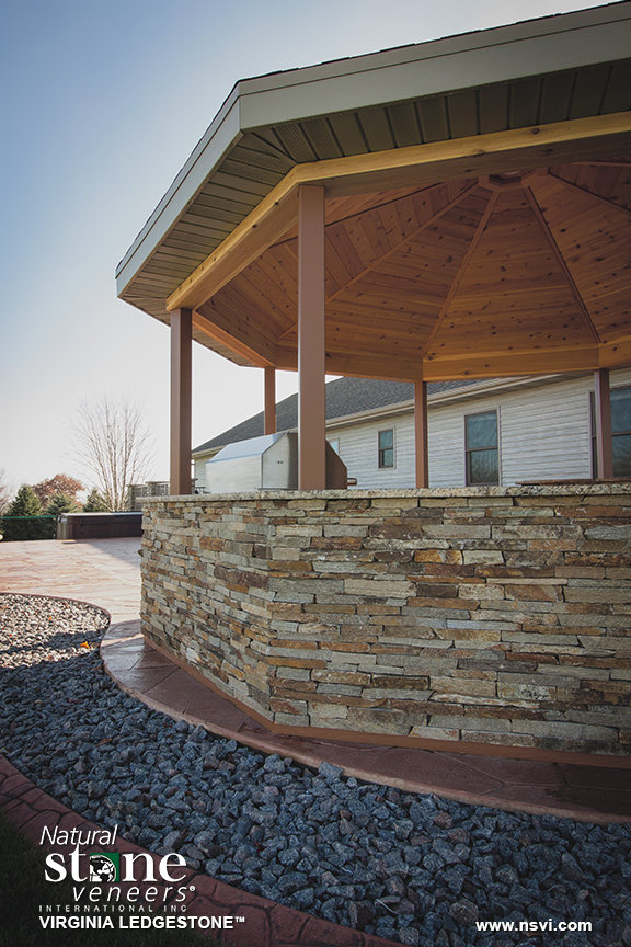 Virginia Ledgestone™ Gazebo Fond du Lac Natural Stone